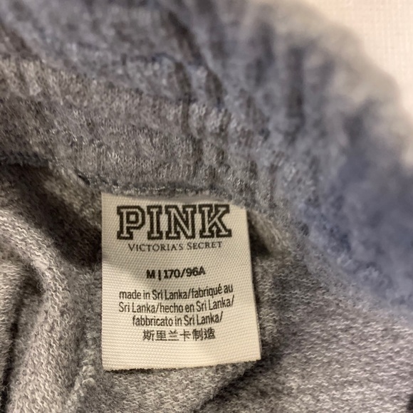 Pink Victoria’s Secret Gray Joggers w/ Tue Waist - Picture 3 of 9